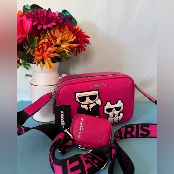 Karl Lagerfeld Handbags - Karl Lagerfeld Pink Crossbody Bag